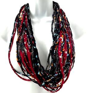 Dona Bela Shreds Shred Lite upcycled fabric necklace scarf boho jewelry NEW NWOT